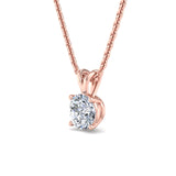 Classic Split Bail Diamond Pendant Necklace