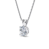 Classic Split Bail Diamond Pendant Necklace