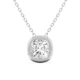 Classic Bezel Diamond Pendant Necklace