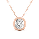 Classic Bezel Diamond Pendant Necklace