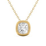 Classic Bezel Diamond Pendant Necklace