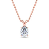 Classic Split Bail Diamond Pendant Necklace