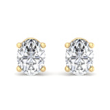 Four-Prong Screw Back Diamond Earrings