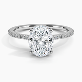 Classic Pavé Half-Coverage Diamond Engagement Ring