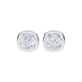 Classic Bezel Diamond Earrings