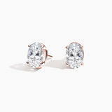 Four-Prong Screw Back Diamond Earrings