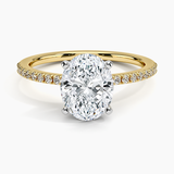 Classic Pavé Half-Coverage Diamond Engagement Ring