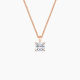 Single Bail Four Prong Diamond Pendant Necklace