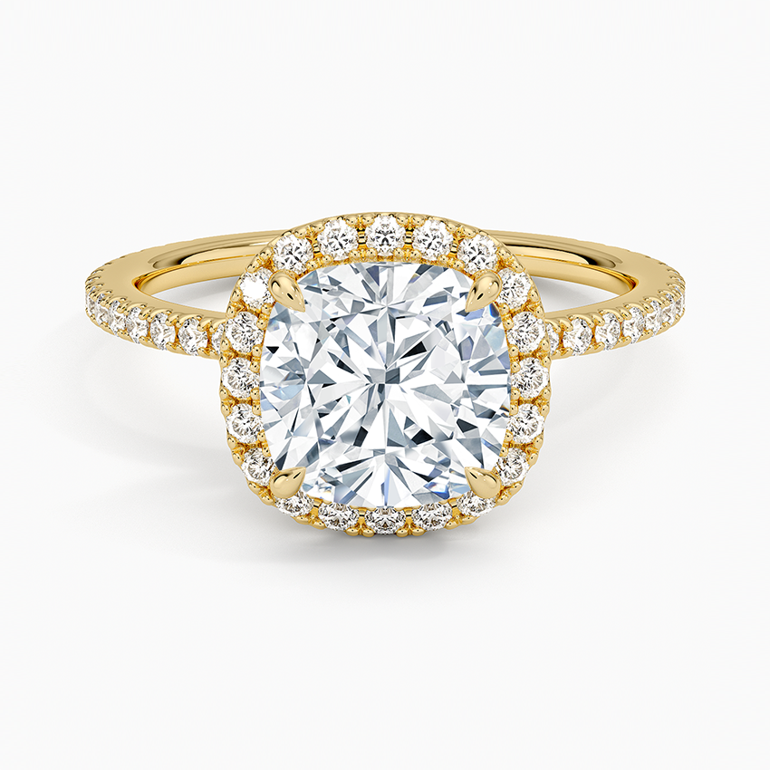 Halo with Pavé Stones Diamond Engagement Ring