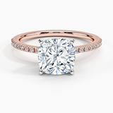 Classic Pavé Half-Coverage Diamond Engagement Ring