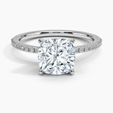 Classic Pavé Half-Coverage Diamond Engagement Ring