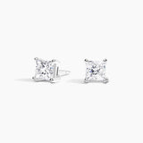 Four-Prong Screw Back Diamond Earrings