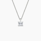 Single Bail Four Prong Diamond Pendant Necklace