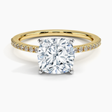 Classic Pavé Half-Coverage Diamond Engagement Ring