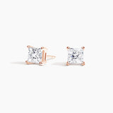 Four-Prong Screw Back Diamond Earrings