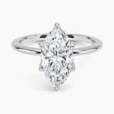 Classic Open Basket Six Claw Prong 1.5 mm Solitaire Engagement Ring