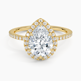 Halo with Pavé Stones Diamond Engagement Ring