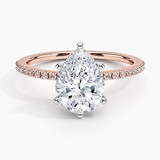 Classic Pavé Half-Coverage Diamond Engagement Ring