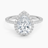 Halo with Pavé Stones Diamond Engagement Ring