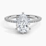 Classic Pavé Half-Coverage Diamond Engagement Ring