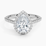 Halo with Side Stones Diamond Engagement Ring