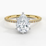 Classic Pavé Half-Coverage Diamond Engagement Ring