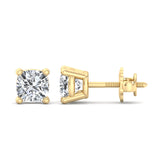 Four-Prong Screw Back Diamond Earrings