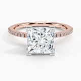 Classic Pavé Half-Coverage Diamond Engagement Ring