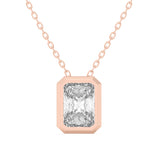 Classic Bezel Diamond Pendant Necklace