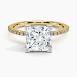 Classic Pavé Half-Coverage Diamond Engagement Ring