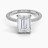 Classic Pavé Half-Coverage Diamond Engagement Ring