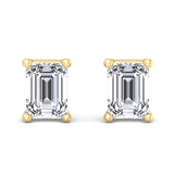 Four-Prong Screw Back Diamond Earrings