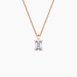 Single Bail Four Prong Diamond Pendant Necklace