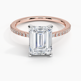 Classic Pavé Half-Coverage Diamond Engagement Ring