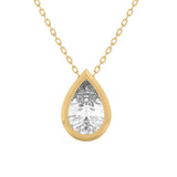 Classic Bezel Diamond Pendant Necklace