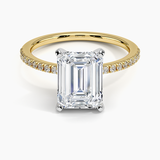 Classic Pavé Half-Coverage Diamond Engagement Ring