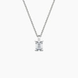 Single Bail Four Prong Diamond Pendant Necklace