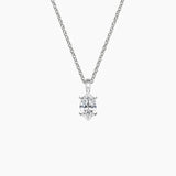 Single Bail Four Prong Diamond Pendant Necklace