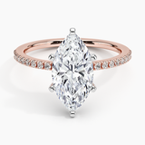 Classic Pavé Half-Coverage Diamond Engagement Ring