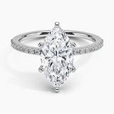 Classic Pavé Half-Coverage Diamond Engagement Ring