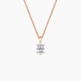 Single Bail Four Prong Diamond Pendant Necklace