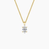 Single Bail Four Prong Diamond Pendant Necklace