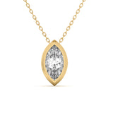 Classic Bezel Diamond Pendant Necklace