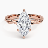 Twisted Vine Solitaire Engagement Ring