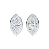 Classic Bezel Diamond Earrings