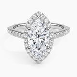 Halo with Side Stones Diamond Engagement Ring