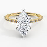 Classic Pavé Half-Coverage Diamond Engagement Ring